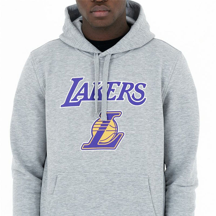 Unisex Sweater mit Kapuze New Era LA Lakers Grau