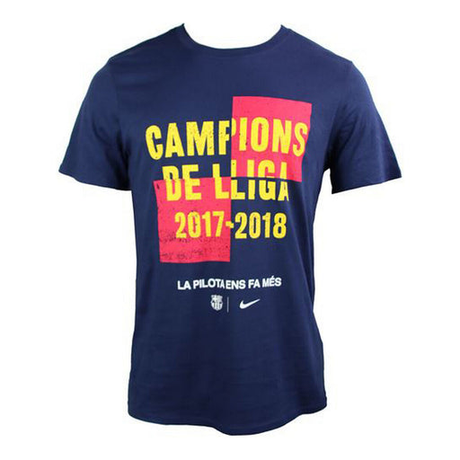 Herren Kurzarm-T-Shirt Nike FC BARCELONA Blau