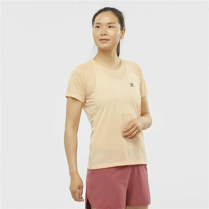 Damen Kurzarm-T-Shirt Salomon Cross Rebel Gelb