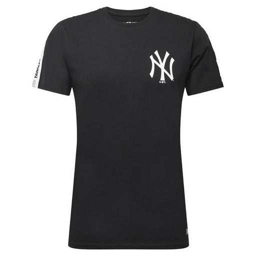 Herren Kurzarm-T-Shirt New Era NY Yankees Taped Sleeve Schwarz