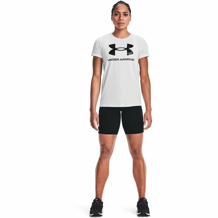 Damen Kurzarm-T-Shirt Under Armour Sportstyle Weiß
