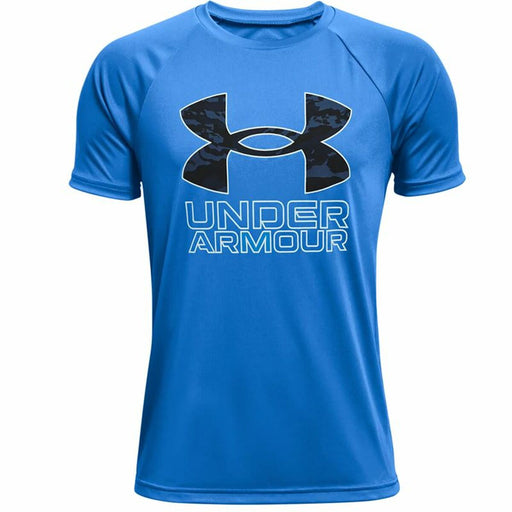 Jungen Kurzarm-T-Shirt Under Armour Tech Hybrid Blau