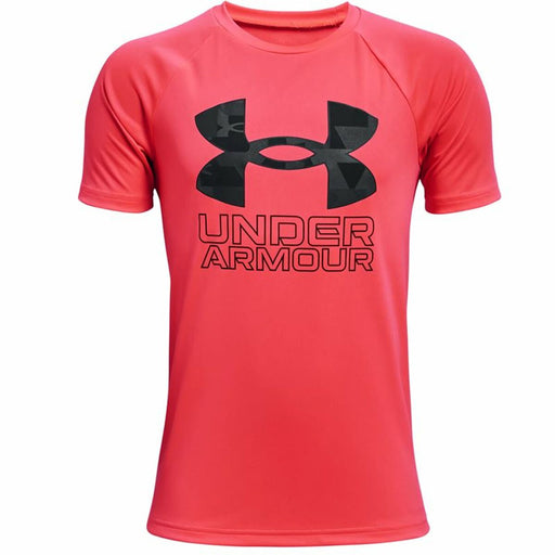 Jungen Kurzarm-T-Shirt Under Armour Tech Hybrid Rot