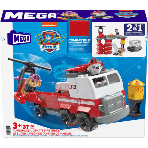 Playset Megablocks Paw Patrol Feuerwehrauto + 3 jahre 37 Stücke