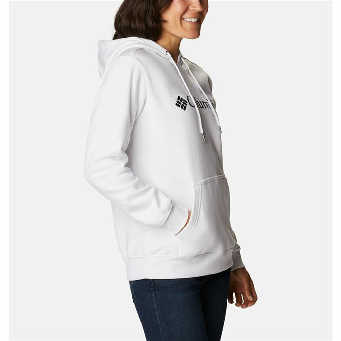 Damen Sweater mit Kapuze Columbia Logo Weiß
