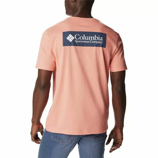 Herren Kurzarm-T-Shirt Columbia North Cascades Lachsfarben