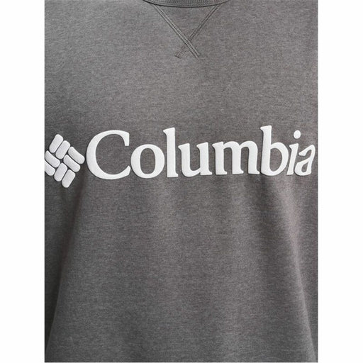 Herren Sweater ohne Kapuze Columbia Logo Fleece Crew Dunkelgrau