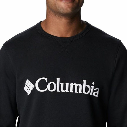 Herren Sweater ohne Kapuze Columbia Logo Fleece Crew Schwarz