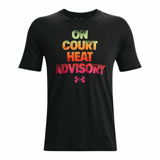 Herren Kurzarm-T-Shirt Under Armour Basketball Heat Schwarz