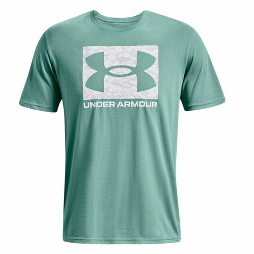 Herren Kurzarm-T-Shirt Under Armour Camo Boxed Logo Aquamarin