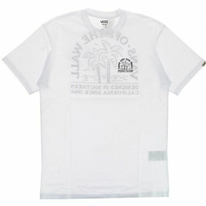 Unisex Kurzarm-T-Shirt Vans Palm-B Weiß