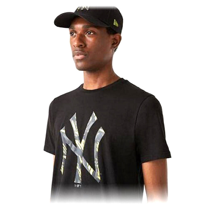 Herren Kurzarm-T-Shirt New Era NY Yankees MLB Größe XL Schwarz