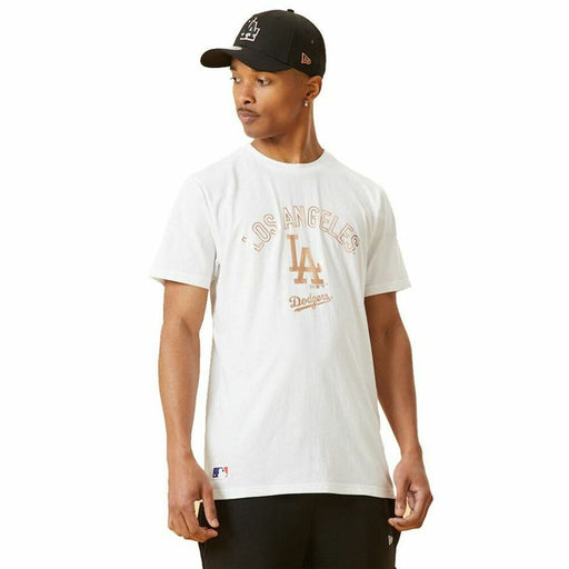 Herren Kurzarm-T-Shirt New Era MLB Metallic Grapich Print Dodger Weiß