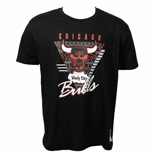 Herren Kurzarm-T-Shirt Mitchell & Ness Chicago Bulls Schwarz