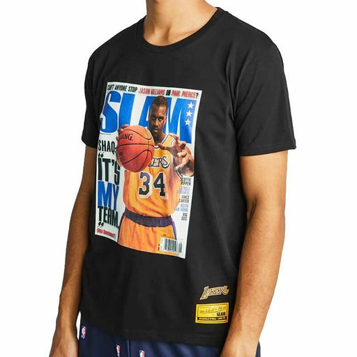 Herren Kurzarm-T-Shirt Mitchell & Ness LA Lakers Shaq Schwarz