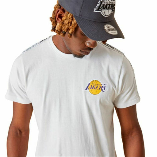 Herren Kurzarm-T-Shirt New Era  LA Lakers NBA Weiß