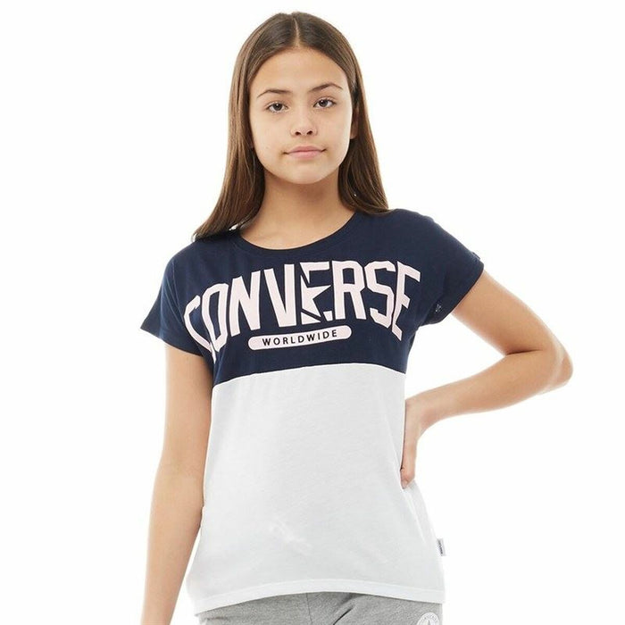Kurzarm-T-Shirt für Kinder Converse Worldwide Dunkelblau
