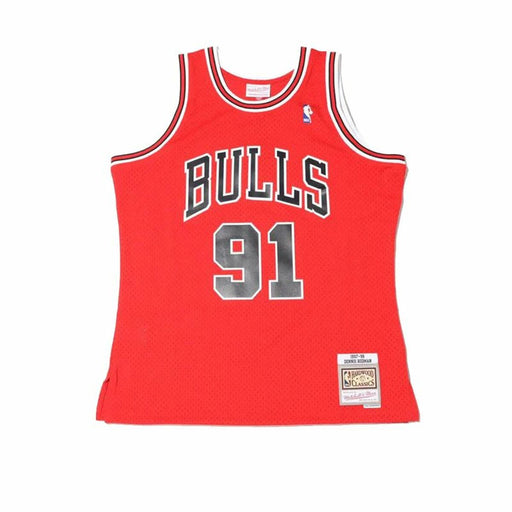 Basketball-T-Shirt Mitchell & Ness Chicago Bull Dennis Rodman Rot