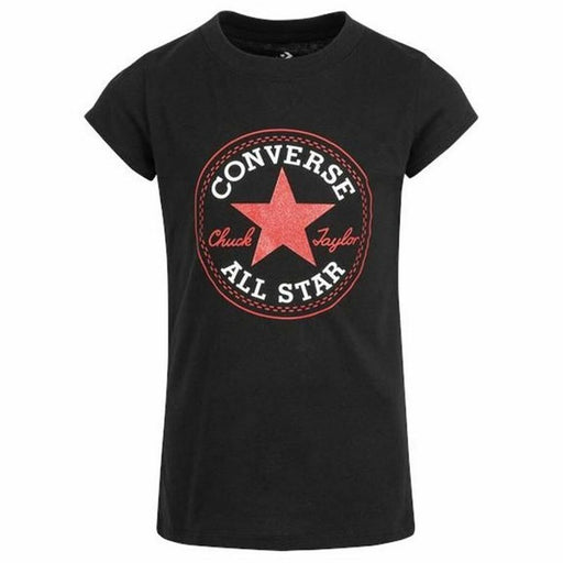 Kurzarm-T-Shirt für Kinder Converse Timeless Patch Schwarz