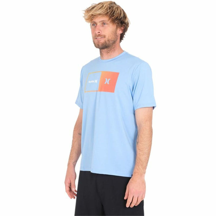 Herren Kurzarm-T-Shirt Hurley Halfer Gradient UPF Blau