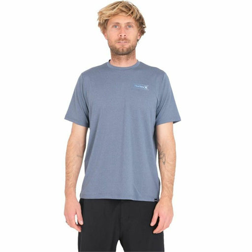 Herren Kurzarm-T-Shirt Hurley One Only Slashed UPF Blau