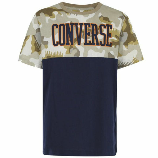 Kurzarm-T-Shirt für Kinder Converse Blocked Camo Marineblau