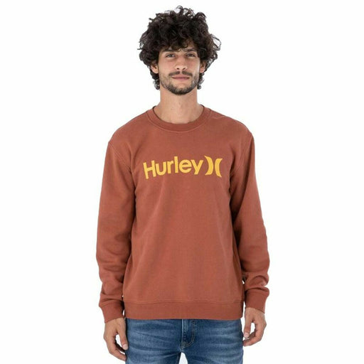 Herren Sweater ohne Kapuze Hurley One&Only Solid Braun