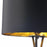 Stehlampe Schwarz Golden Metall 40 W