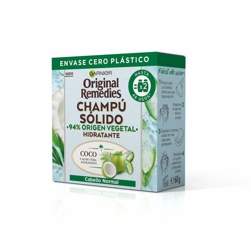 festes Shampoo Garnier Original Remedies Feuchtigkeitsspendend Coco Aloe Vera 60 g