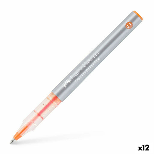 Flüssigtintenstift Faber-Castell Roller Free Ink Orange 0,7 mm (12 Stück)