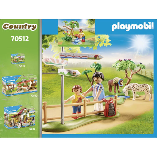 Playset Playmobil 70512 Pony Garten 70512 (55 pcs)