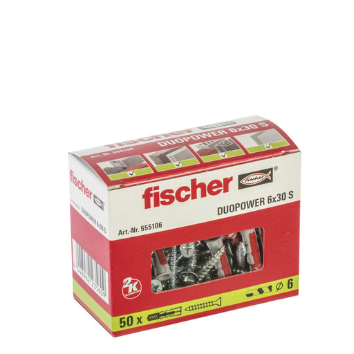 Dübel und Schrauben Fischer duopower 50 Dübel und Schrauben (4,5 x 40 mm)