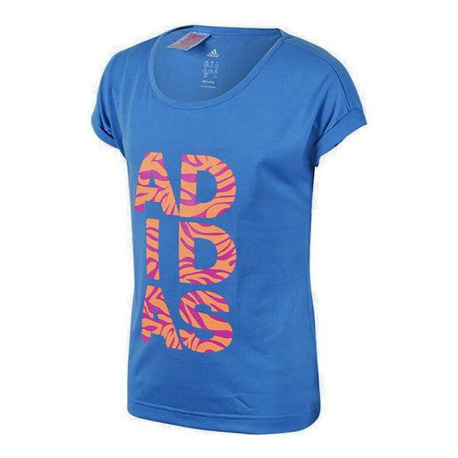 Kurzarm-T-Shirt für Kinder Adidas Young Ling Blau
