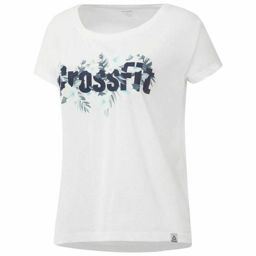 Damen Kurzarm-T-Shirt Reebok Floral Easy Crossfit Weiß