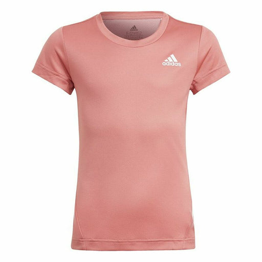 Kurzarm-T-Shirt für Kinder Adidas Aeroready Lachsfarben