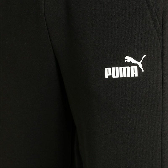 Lange Sporthose Puma Essentials Logo Schwarz Herren