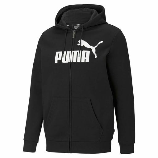 Herren Sweater mit Kapuze Puma Essentials Big Logo Schwarz
