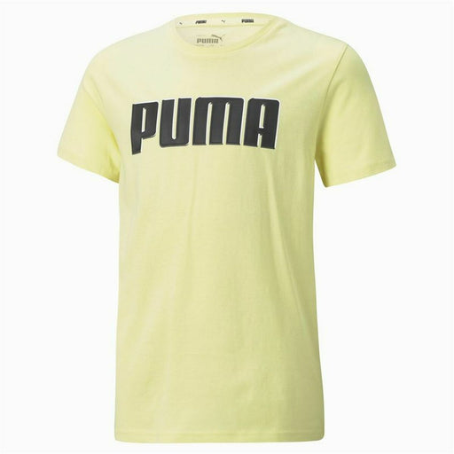Kurzarm-T-Shirt für Kinder Puma Alpha Graphic  Gelb