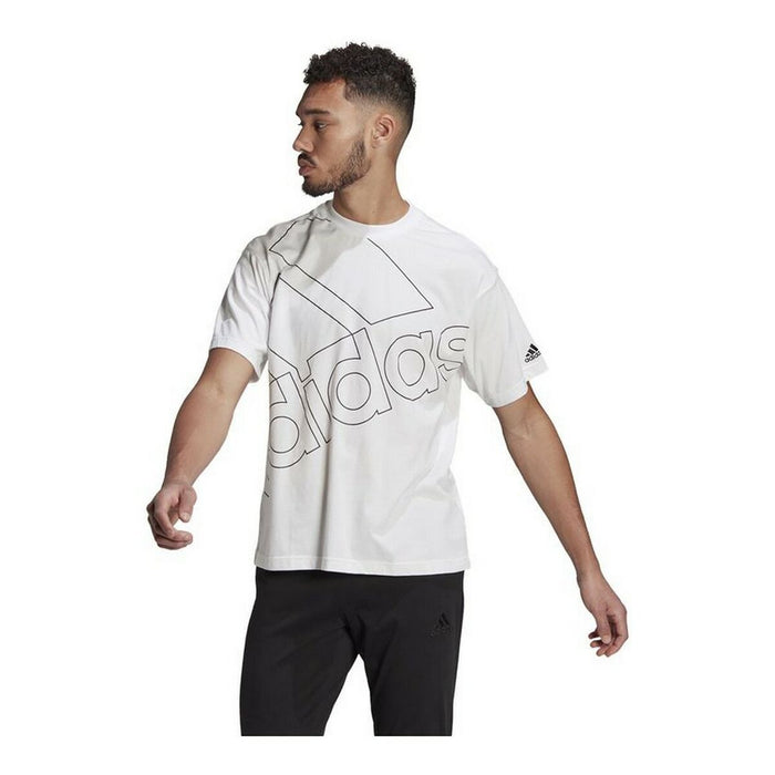 Herren Kurzarm-T-Shirt Adidas Giant Logo Weiß