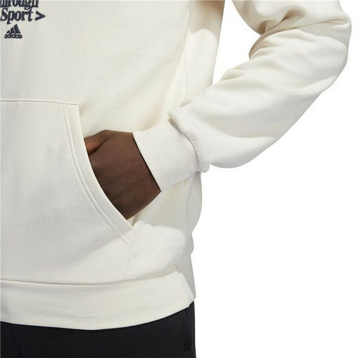 Herren Sweater mit Kapuze Adidas Connected Through Sport Beige