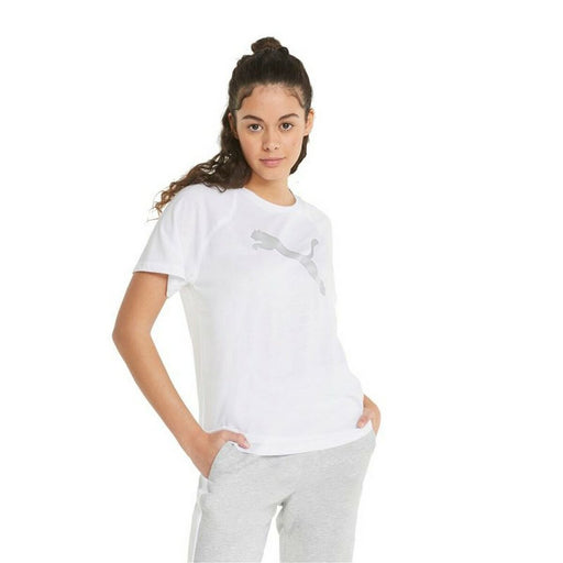 Damen Kurzarm-T-Shirt Puma Evostripe Weiß