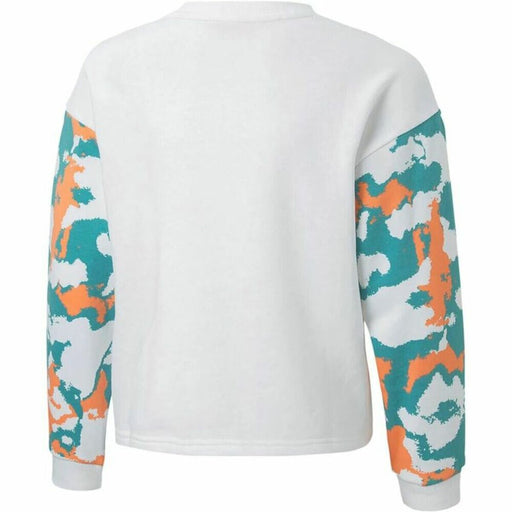 Sweatshirt ohne Kapuze für Mädchen Puma Alpha Crew G Weiß