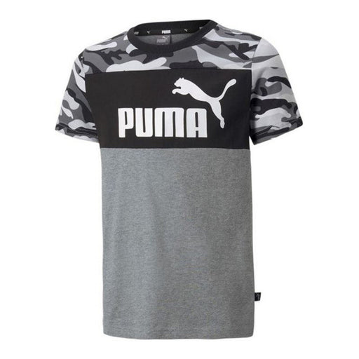 Jungen Kurzarm-T-Shirt Puma ESS+ Camo Schwarz