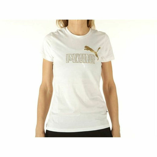 Damen Kurzarm-T-Shirt Puma Graphic Tee Weiß
