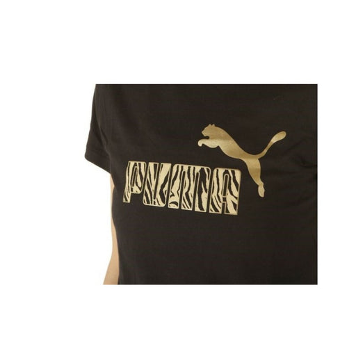 Damen Kurzarm-T-Shirt Puma Graphic W Schwarz