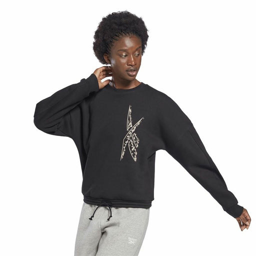 Damen Sweater ohne Kapuze Reebok Modern Safari Schwarz