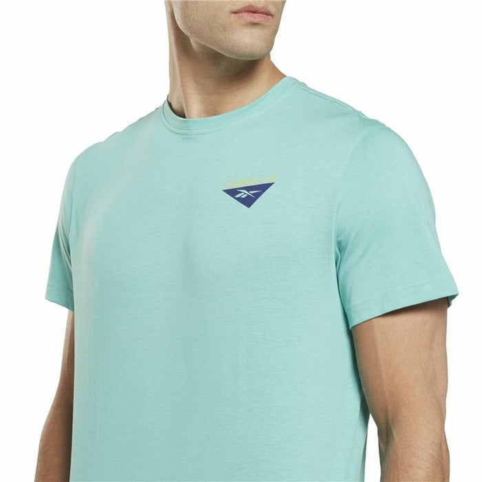 Herren Kurzarm-T-Shirt Reebok Graphic Les Mills® Aquamarin