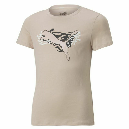 Kurzarm-T-Shirt für Kinder Puma Beige
