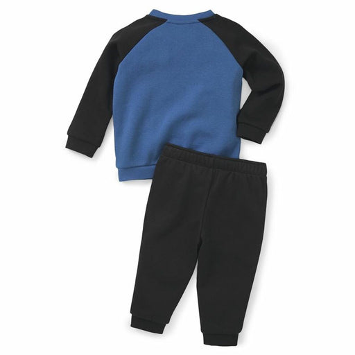 Kinder-Trainingsanzug Puma Minicats Essentials Raglan Schwarz Blau