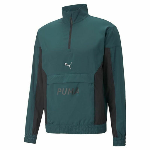Herren Sweater ohne Kapuze Puma Fit Woven Training grün